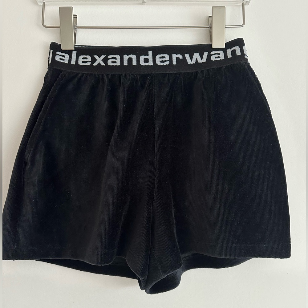 Alexander Wang Black Women's Shorts W Logo E-Waist